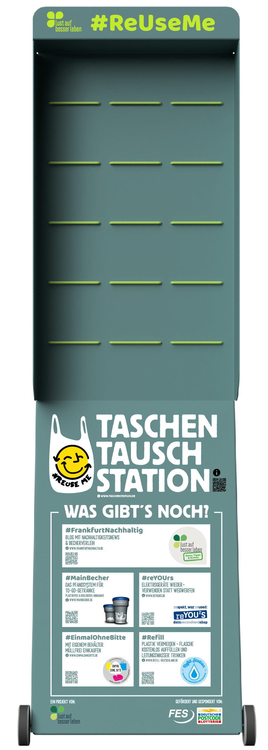Taschen-Tausch-Stationen Design